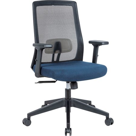 GLOBAL INDUSTRIAL Mesh Task Chair with Seat Slider, Fabric, Ocean Blue 695935BL